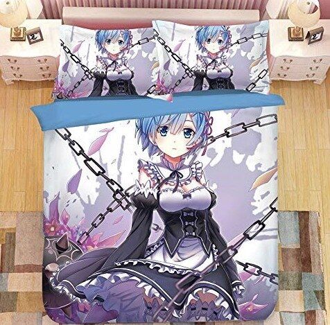 Re:Zero – Starting Life in Another World – Ram and Rem Complete bedding Set (20+ Designs) Bed & Pillow Covers