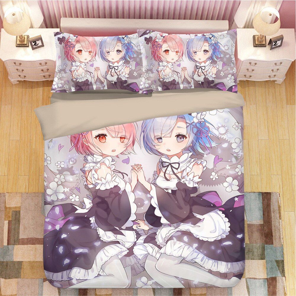 Buy Rezero Starting Life In Another World Ram And Rem Complete Bedding Set 20 Designs 