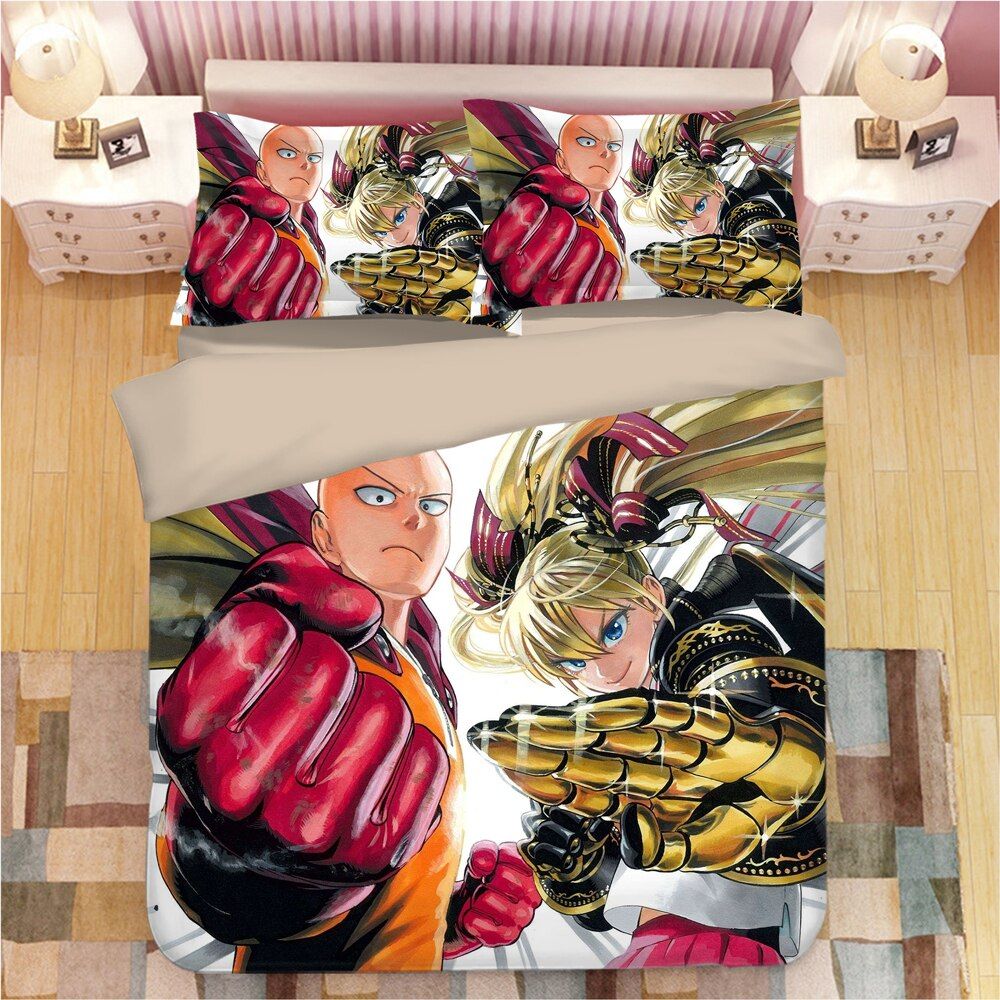 One Punch Man – All powerful characters bedding and pillow covers Bed & Pillow Covers