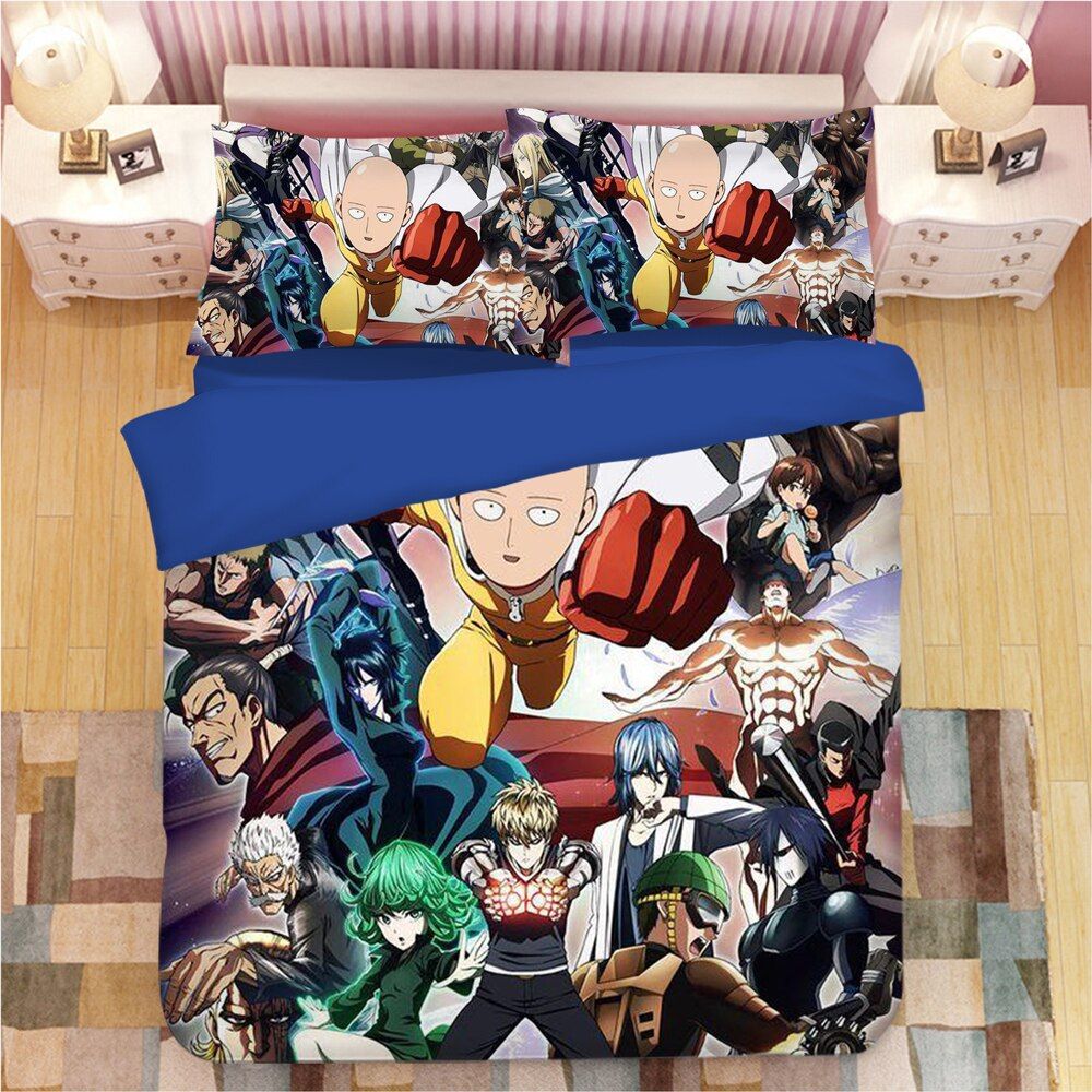 One Punch Man – All powerful characters bedding and pillow covers Bed & Pillow Covers