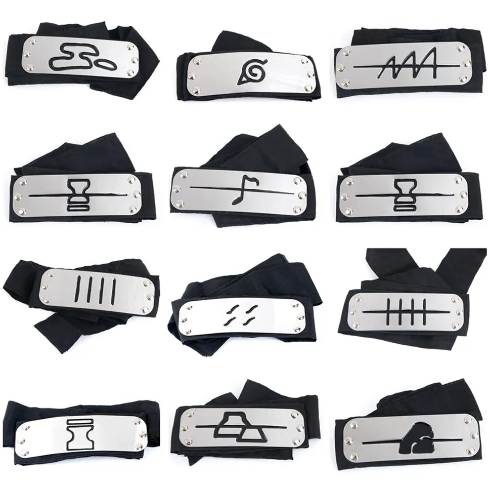 Naruto – Ninja Metal Headbands – All villages headbands Cosplay & Accessories