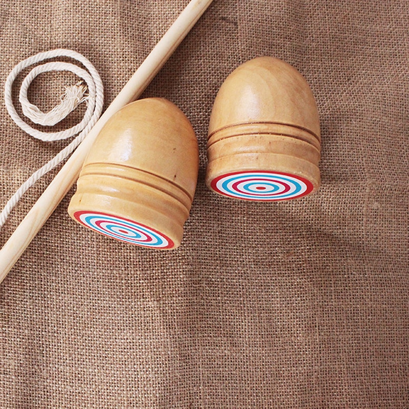 Wooden Spinning Top with Stick (2 Styles) Games