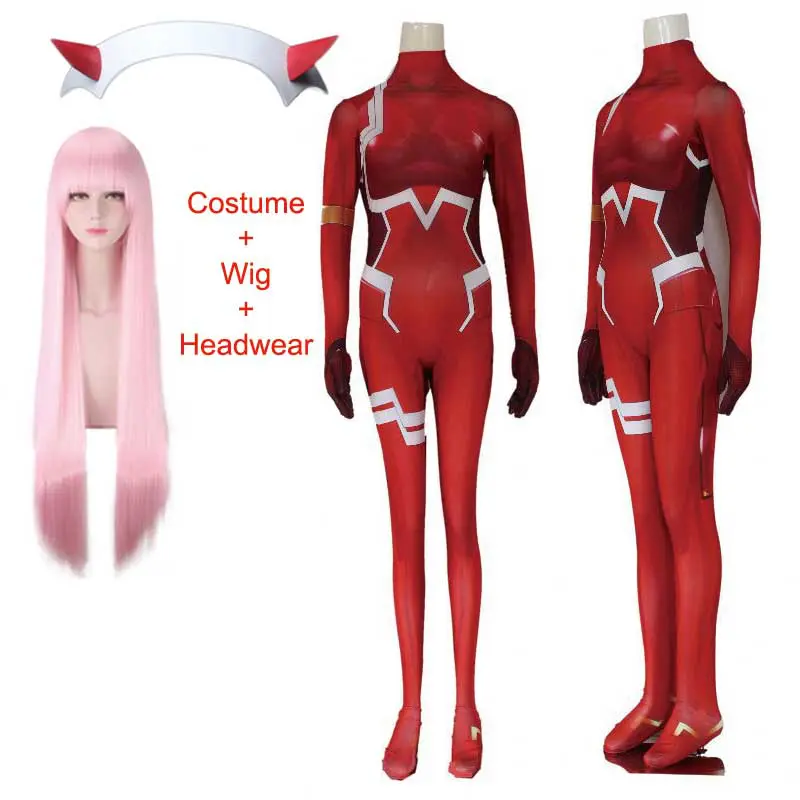 Darling In The Franxx – Zero Two Full cosplay Costume (Full set) Cosplay & Accessories