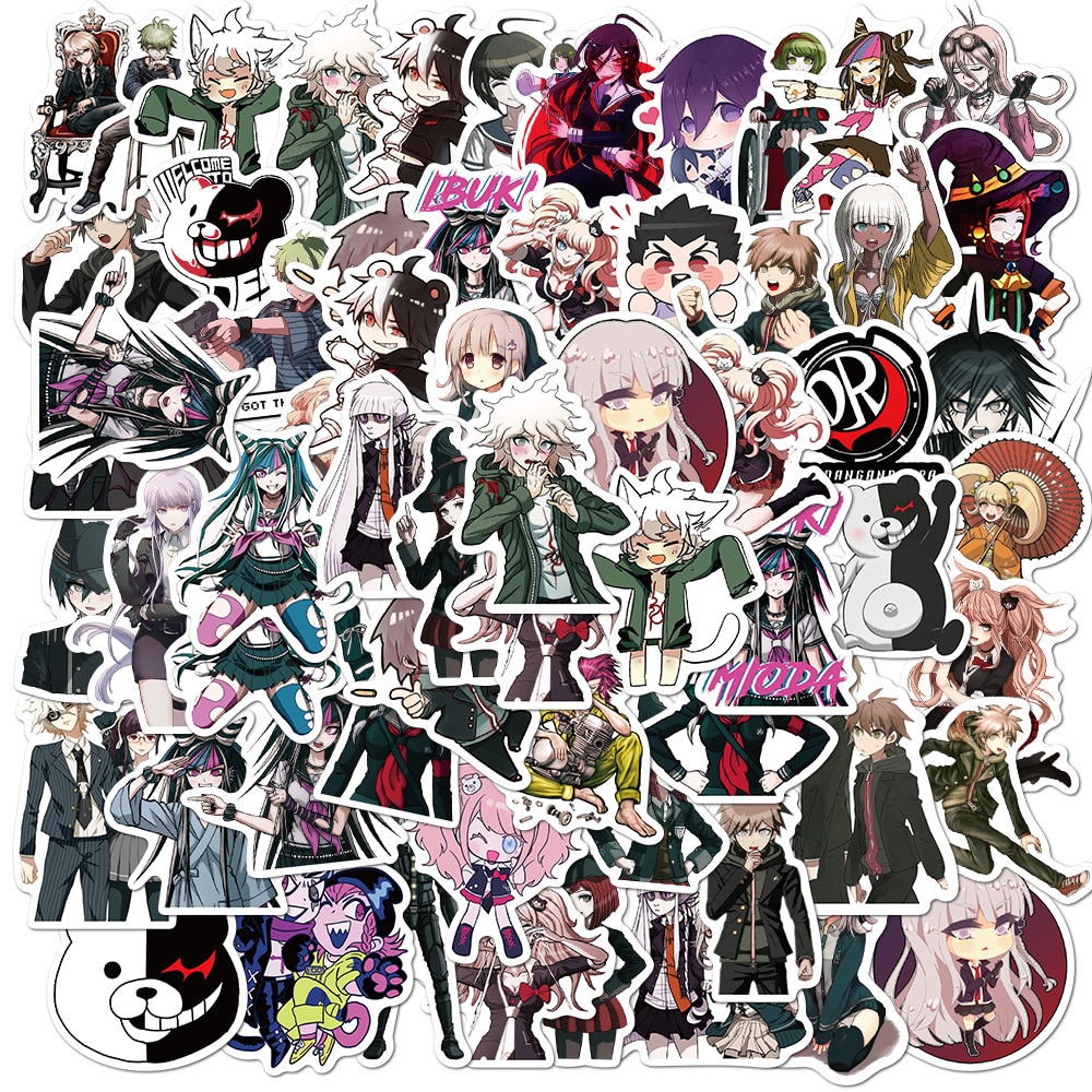Danganronpa – All Characters Themed Waterproof Stickers (10/30/50 Pieces) Action & Toy Figures