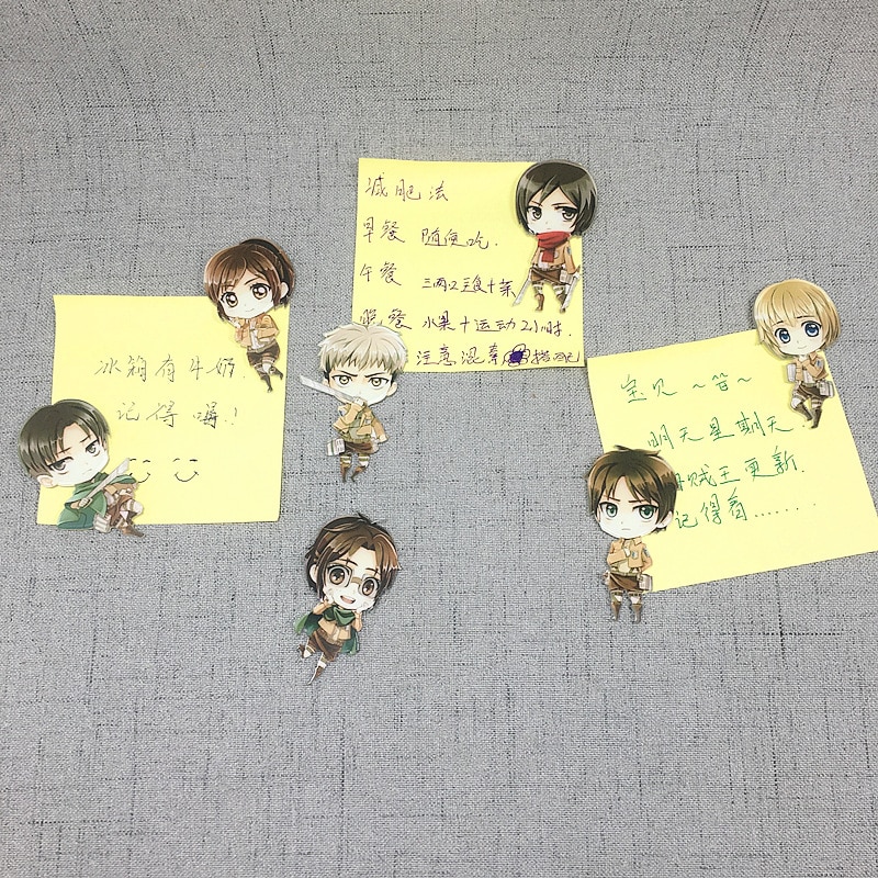 Attack on Titan – Different Characters Cute Acrylic Magnets (7 Designs) Keychains