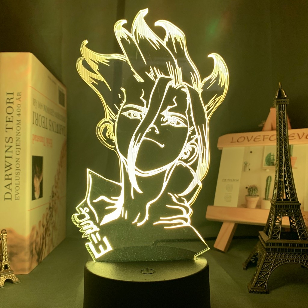 Dr. Stone – Senku themed 3D Lighting Lamp (3/7/16 Colors) Lamps