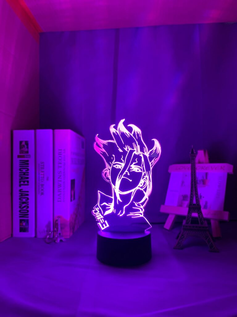 Buy Dr. Stone - Senku themed 3D Lighting Lamp (3/7/16 Colors) - Lamps