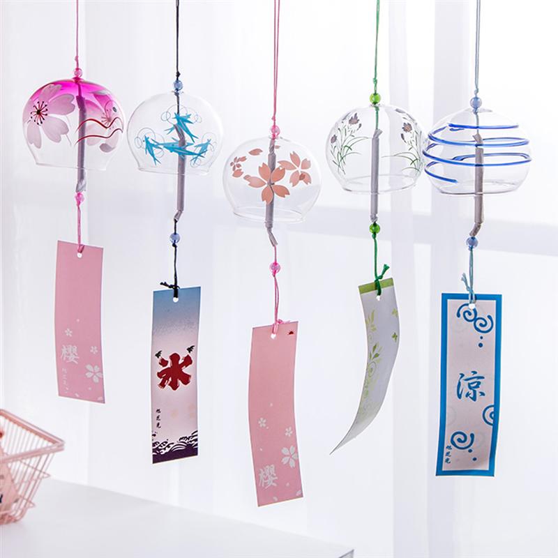 Japanese Traditional Wind Glass Chimes (4 Designs) Cosplay & Accessories