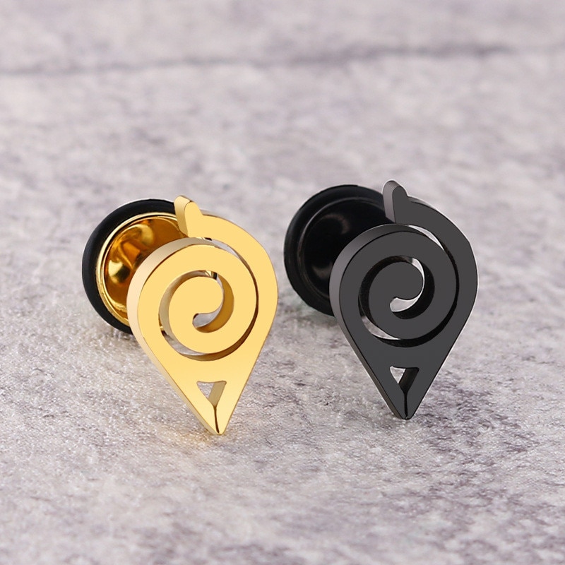 Naruto – Different Characters and Symbols Themed Stainless Steel Earrings (15+ Designs) Rings & Earrings
