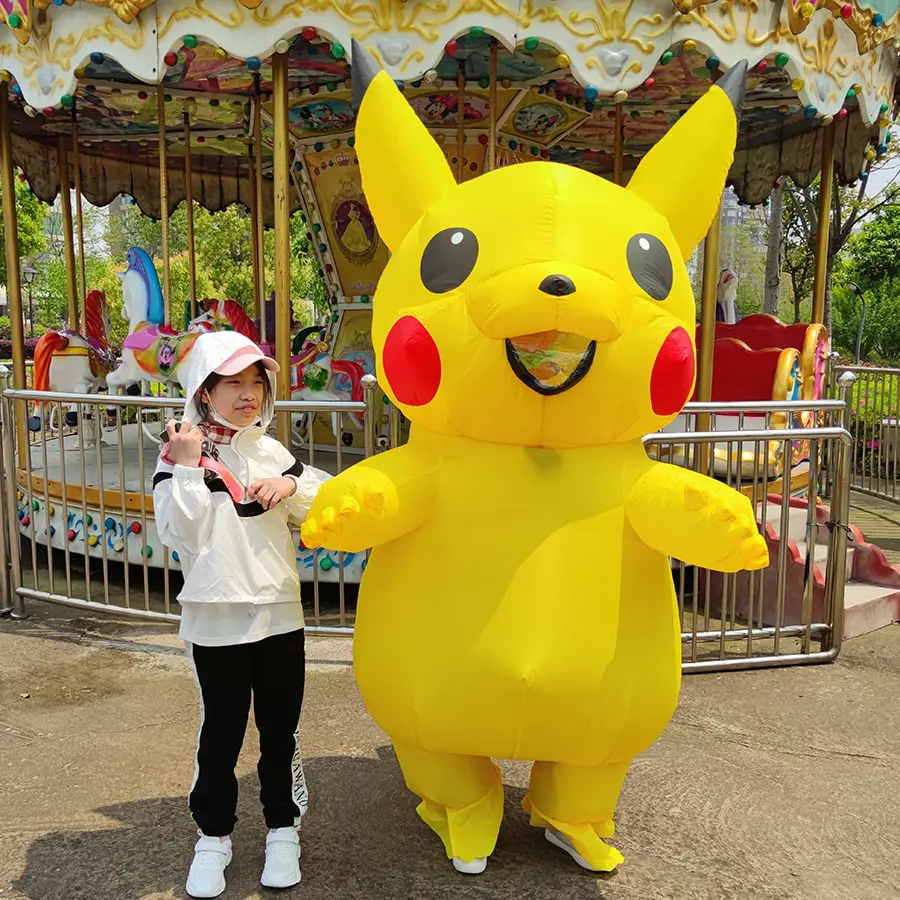 Giant Pikachu Inflatable Costume Pokemon Mascot Anime Halloween Party  Cosplay🌟