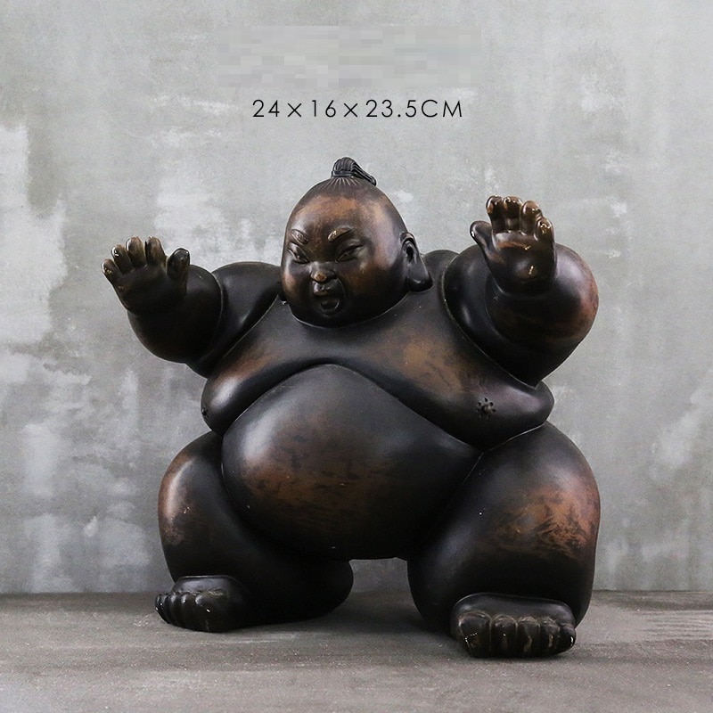 Sumo Wrestler Artistic Action Figure (4 Designs) Action & Toy Figures