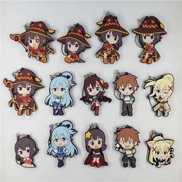 KonoSuba – Different Characters Rubber Keychains (10+ Designs) Keychains