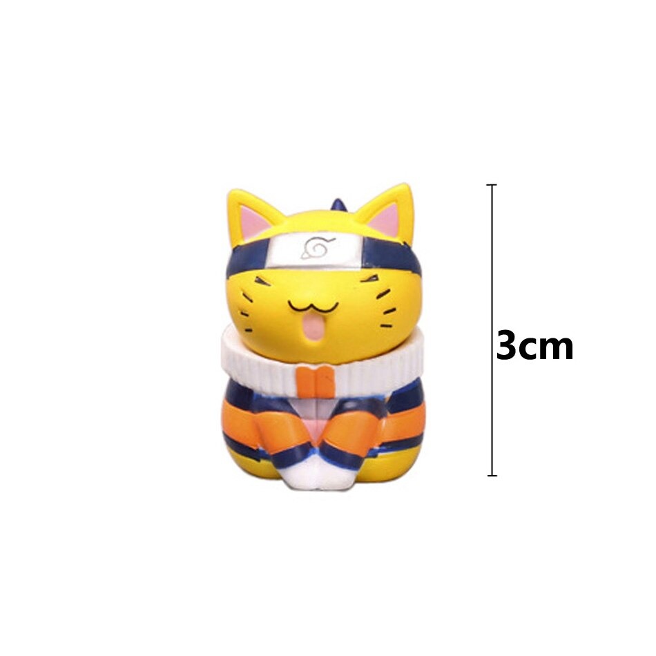 Naruto – Different Characters Cute Cat Themed Action Figures (Set of 8) Action & Toy Figures