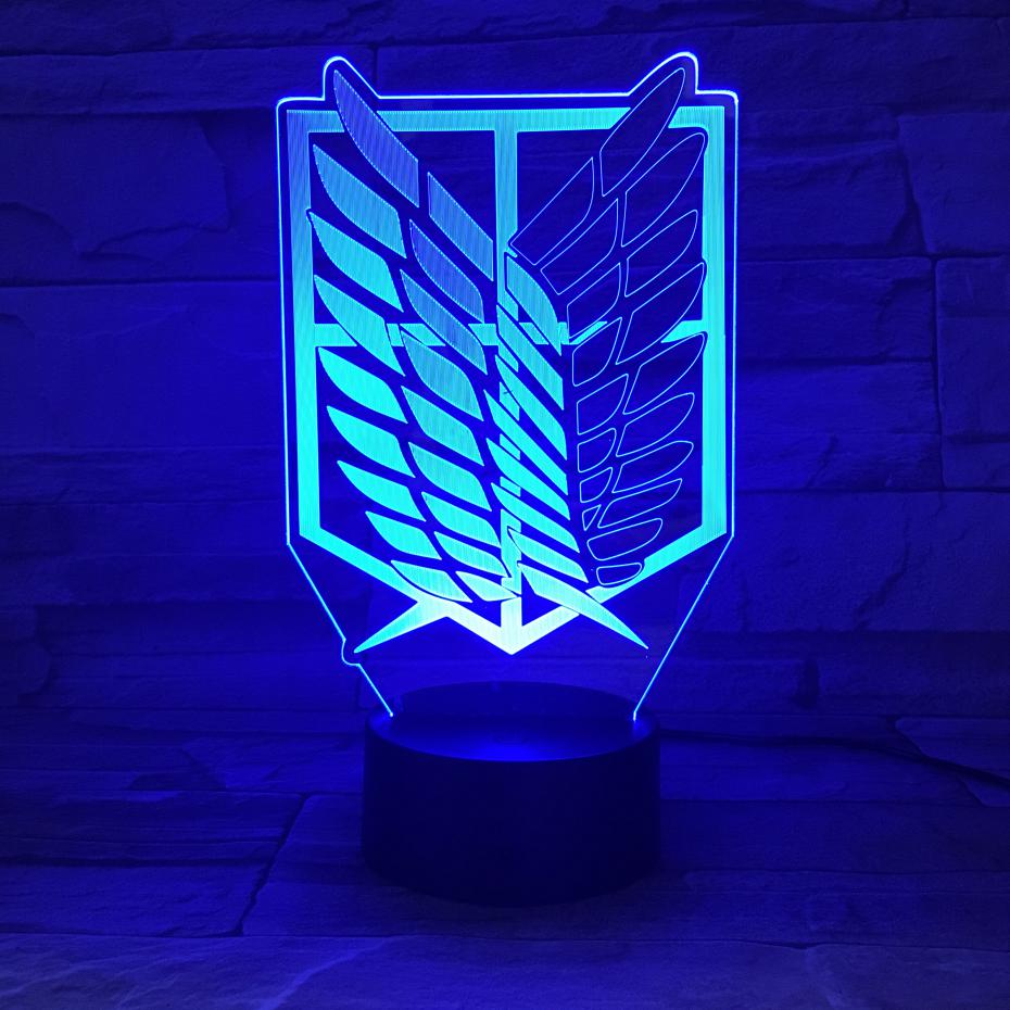 Attack on Titan – Survey Corps Logo Lighting Lamp (7/16 colors) Lamps