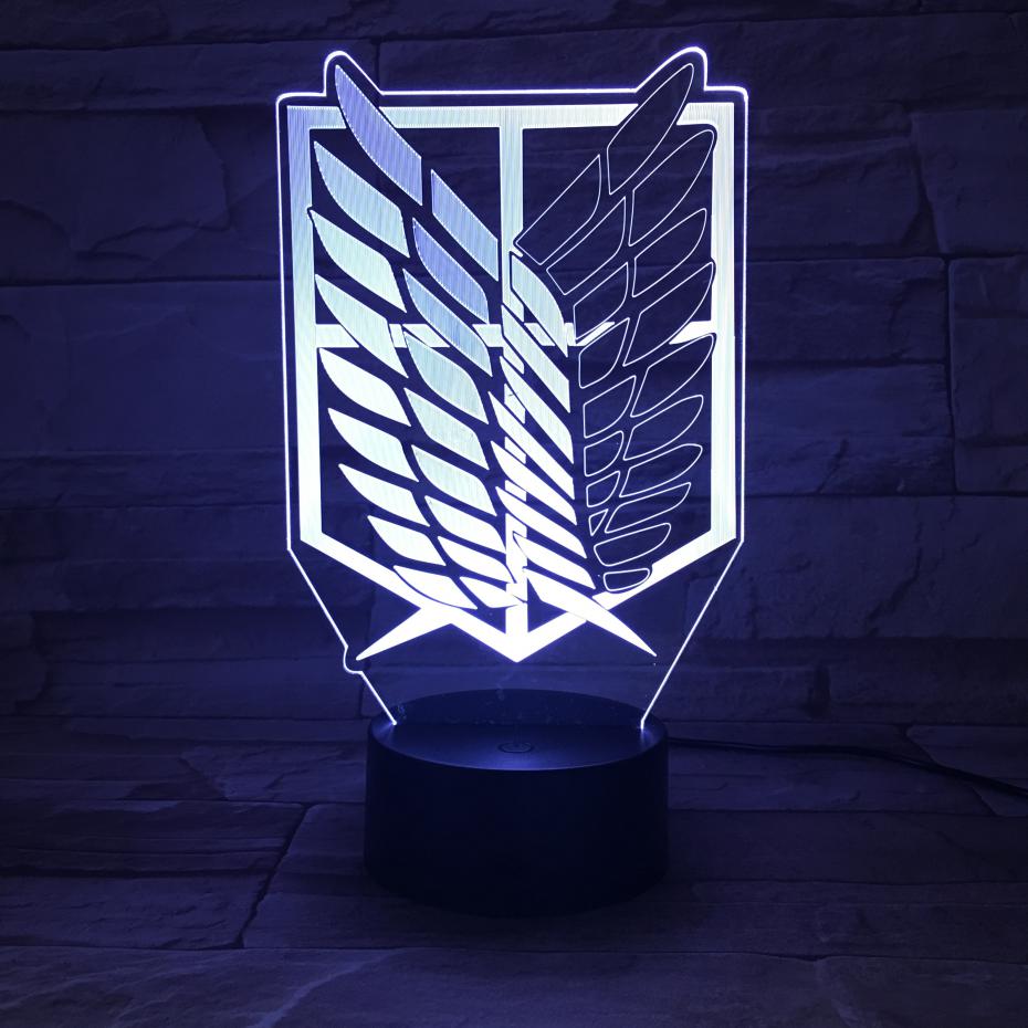 Attack on Titan – Survey Corps Logo Lighting Lamp (7/16 colors) Lamps
