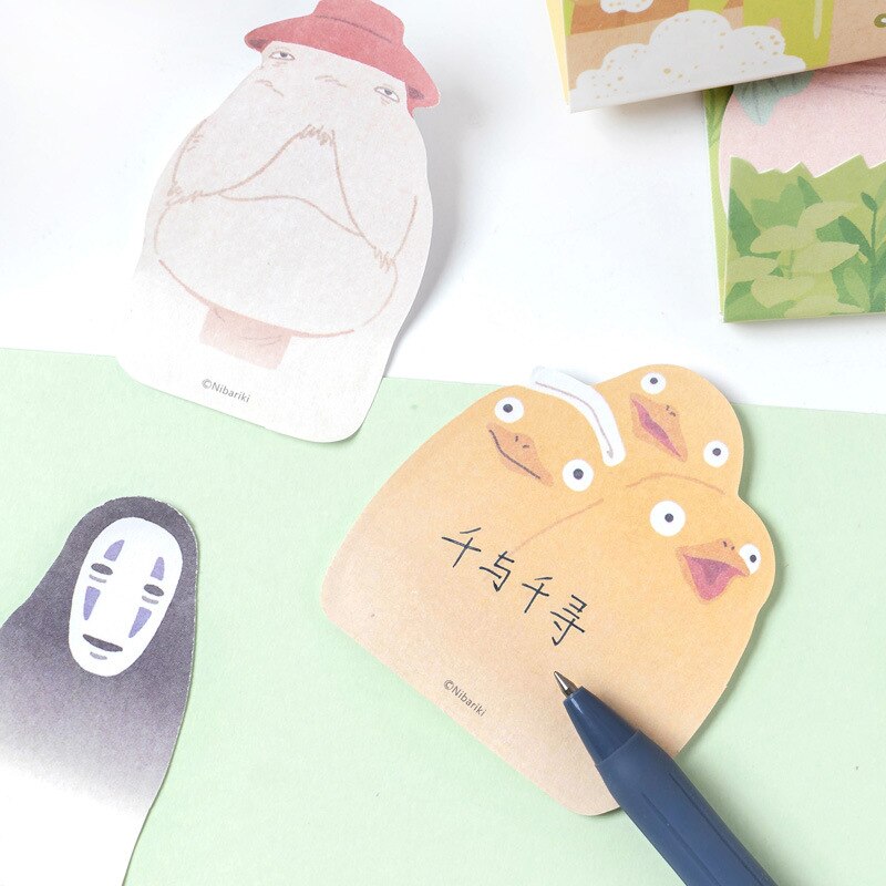 Kawaii No Face Man Totoro Sticky Notes Memo Pad Diary Stationary Flakes Scrapbook Decorative Cute Cartoon N Times Sticky Uncategorized