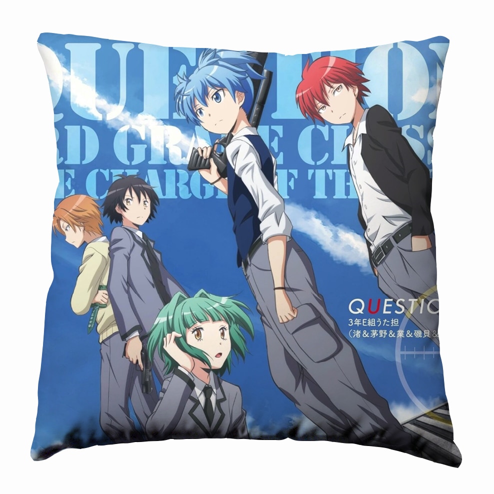 Anime Manga Assassination Classroom Silk Pillowcase Pillow Case Cover Seat Bedding Cushion 004 Uncategorized