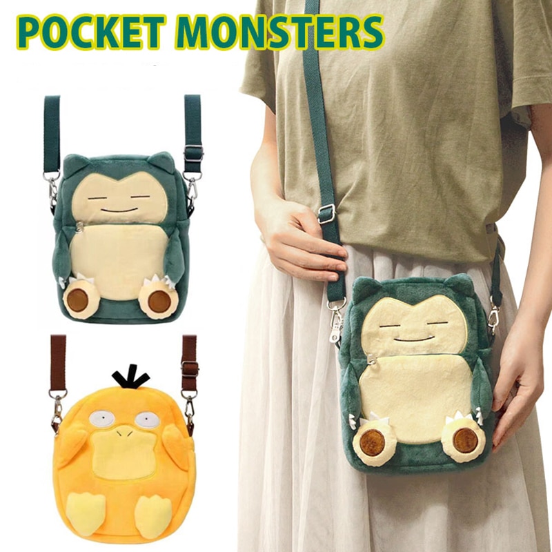 Anime Women Shoulder Bag Pocket Monsters Psyduck Charmander Small Crossbody Bags Messenger Phone Bags 8 Inch Uncategorized