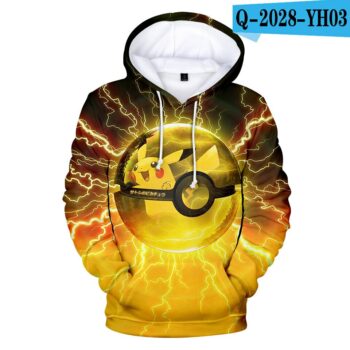 Pokemon Hoodies & Sweatshirts color: J Style size: M