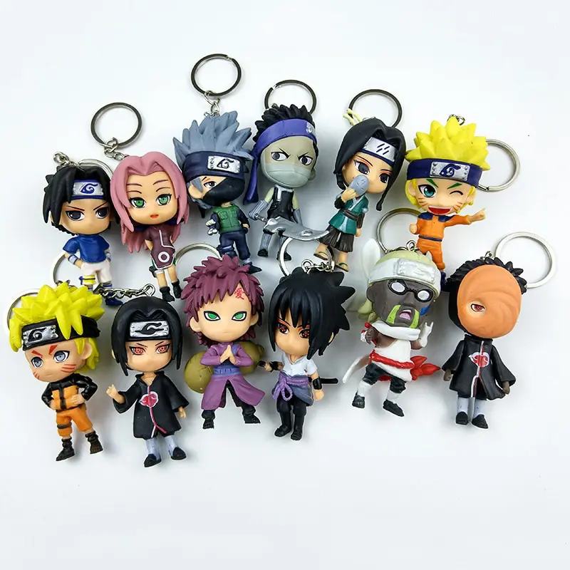 New 6pc/set Anime Naruto Action Figure toys 3″ Q Version Naruto Keychain PVC Figures Model Collection 12pcs Gift Toy WX170K Uncategorized