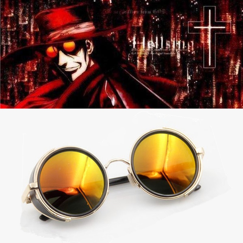 HELLSING Anime Alucard Vampire Hunter Tailored Cosplay Glasses Orange Sunglasses Props Uncategorized