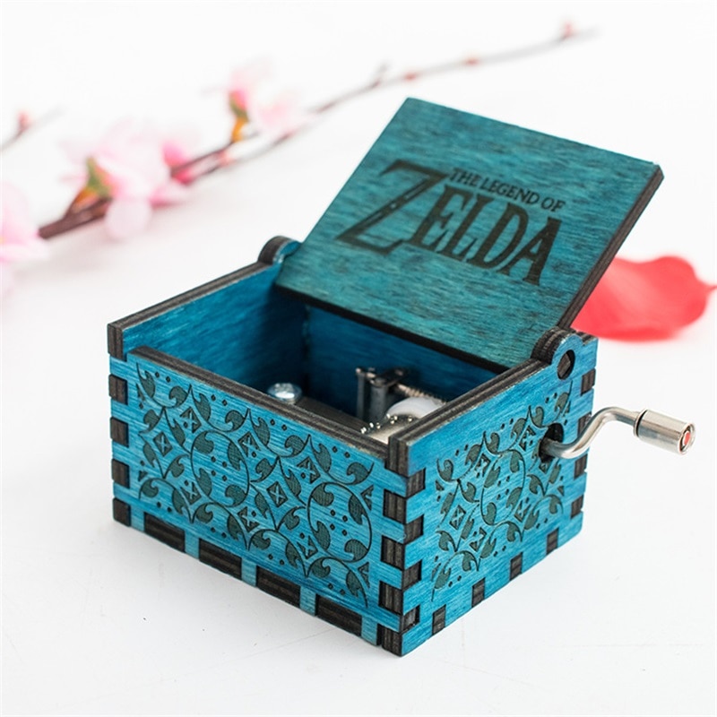 Game The Legend of Zelda Theme Handmade Engraved Wooden Music Box Crafts Cosplay Uncategorized