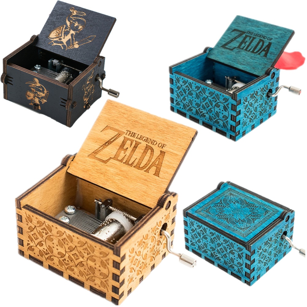 Game The Legend of Zelda Theme Handmade Engraved Wooden Music Box Crafts Cosplay Uncategorized