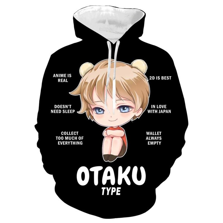 Lucky Star Otaku Sweatshirt Tops 3D Printed Men Women Oversized Hip Hop Japanese Anime Streetwear Harajuku Couple Sweatshirts Uncategorized