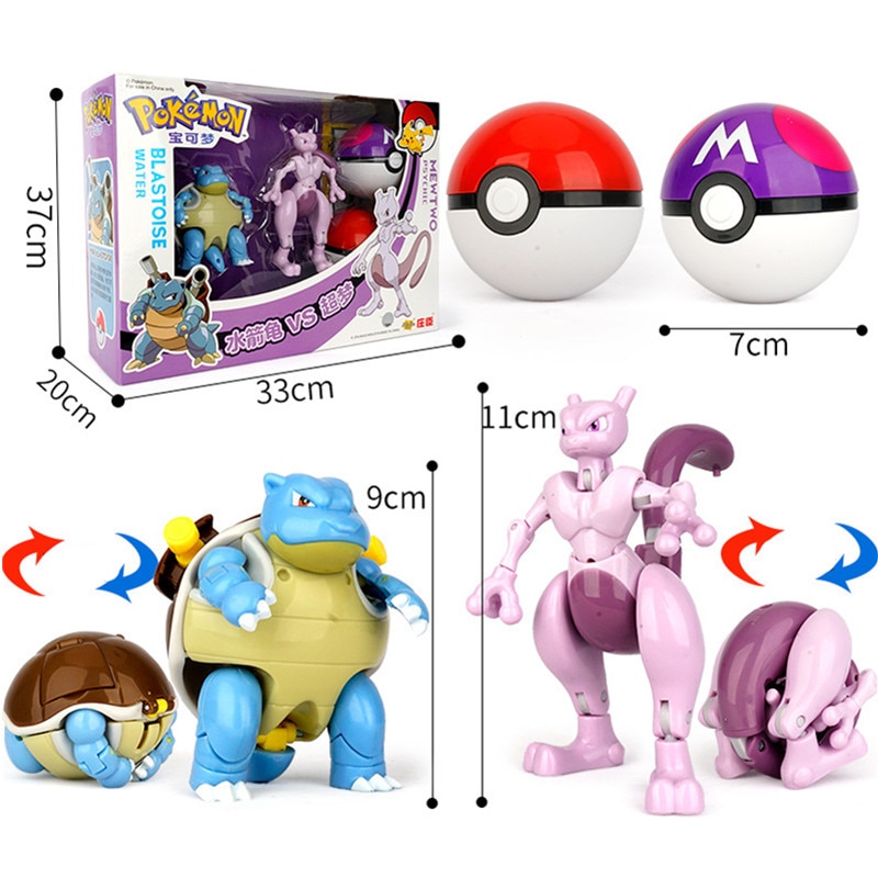 Pokemon – Different Pokemons Set with Pokeballs (5+ Variants) Action & Toy Figures