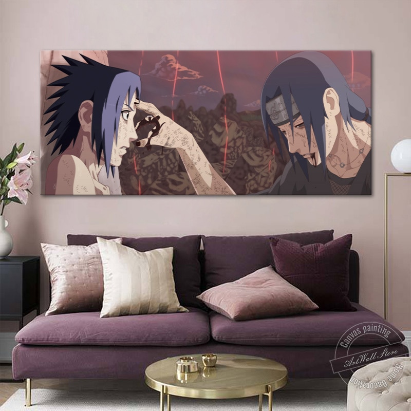 Naruto – Sasuke and Itachi Emotional Canvas Poster (Different Sizes) Posters