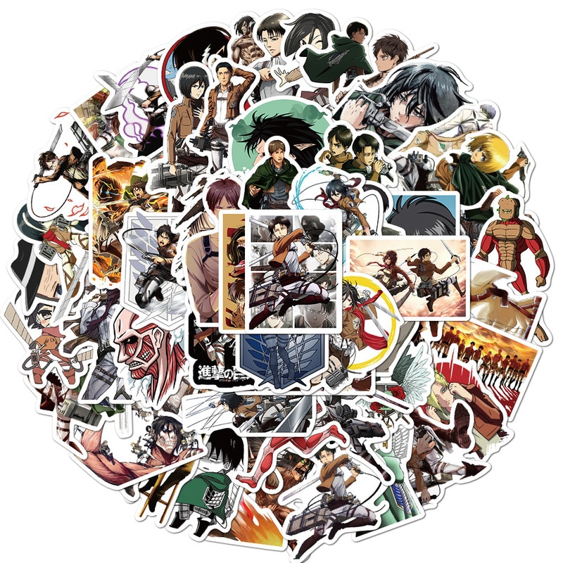 Attack on Titan – All Characters Stickers (10/50/100 Pieces) Posters