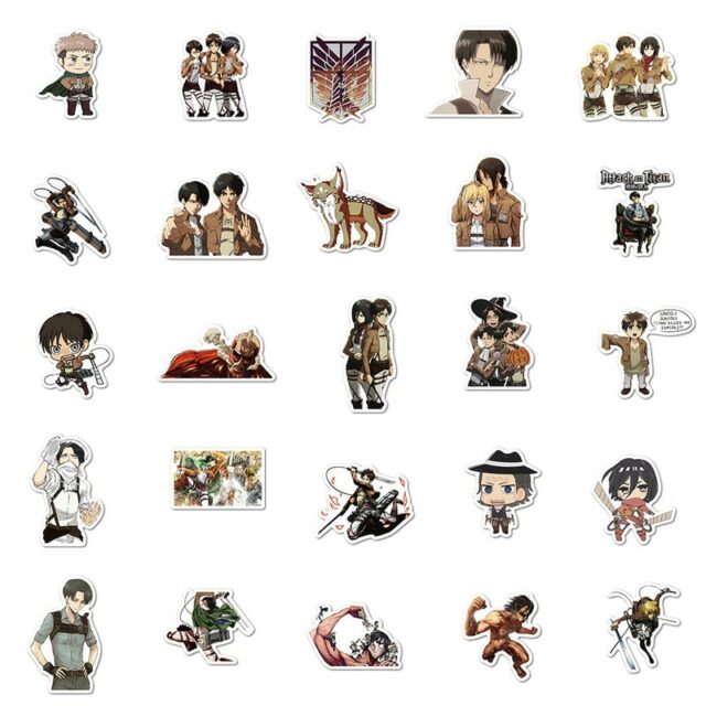 Buy Attack on Titan - All Characters Stickers (10/50/100 Pieces) - Posters