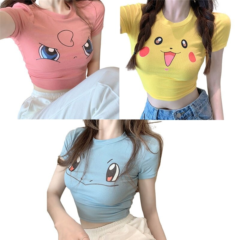 Pokemon – Different Pokemons Themed Cute and Sexy Tops for Women (3 Designs) T-Shirts & Tank Tops