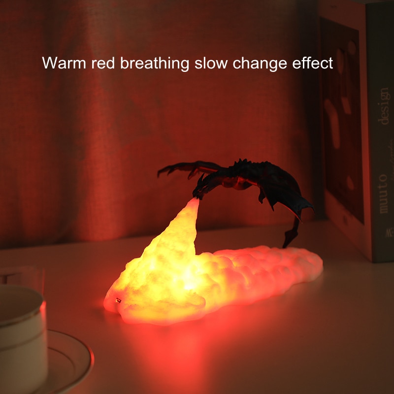 Dragon Lamp – Rechargeable with Lighting effect (2 Colors) Lamps
