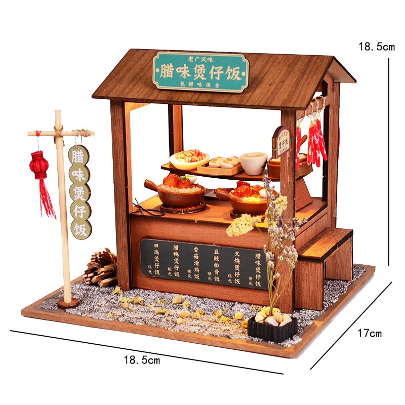 Japanese Style Hand-Made DIY Wooden Eatery or Restaurant (7 Designs) Action & Toy Figures