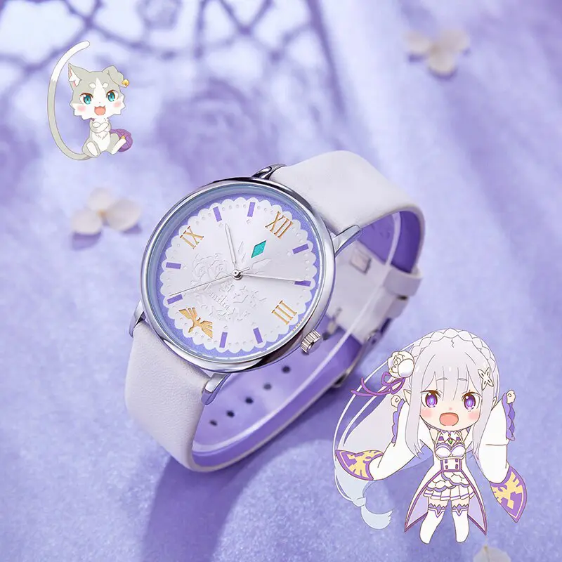 Re:Zero − Starting Life in Another World – Emilia Themed Stylish and Waterproof Watch Watches
