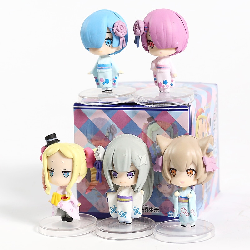 Buy Re Zero Starting Life In Another World Set Of Different Female Characters Action Figures 5 Pcs Action Toy Figures