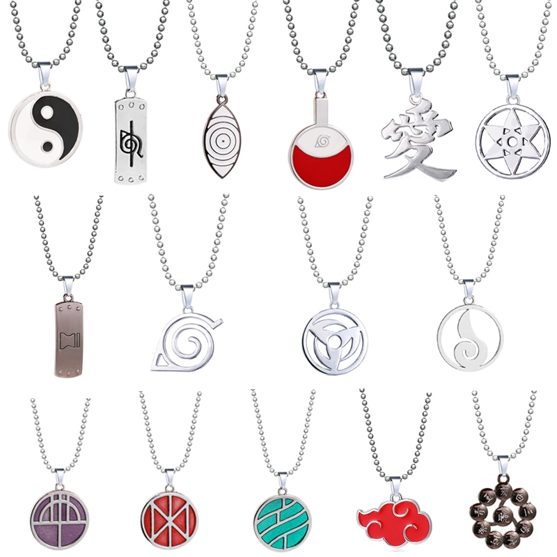 Naruto – Different Characters Signs and Logos Themed Necklaces (30+ Designs) Pendants & Necklaces