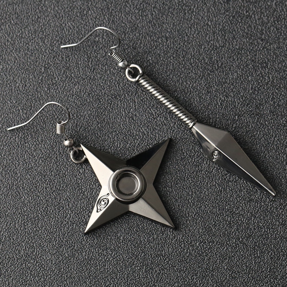 Naruto – Kunai and Shuriken Earrings Rings & Earrings