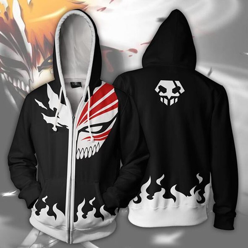 Bleach – Ichigo Soul Repaer themed Zip Hoodies (3 Designs) Hoodies & Sweatshirts