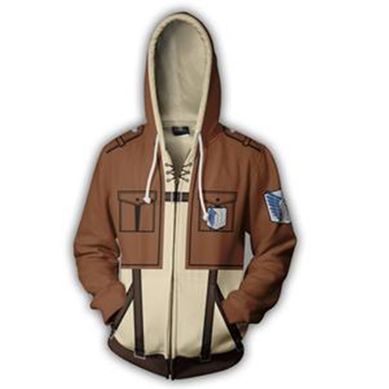 Attack On Titan – Eren Yeager themed Zip Hoodie Hoodies & Sweatshirts