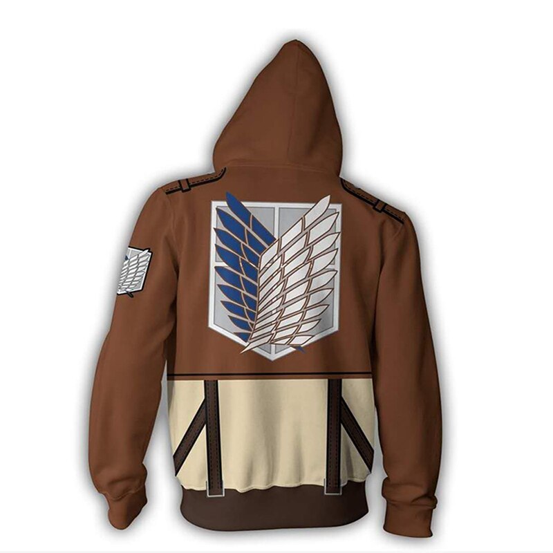Attack On Titan – Eren Yeager themed Zip Hoodie Hoodies & Sweatshirts