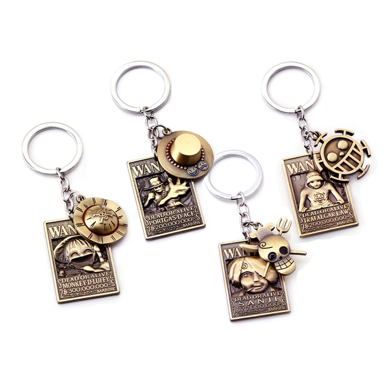 One Piece – Different Characters with their Signs Metal Keychains (15+ Designs) Keychains