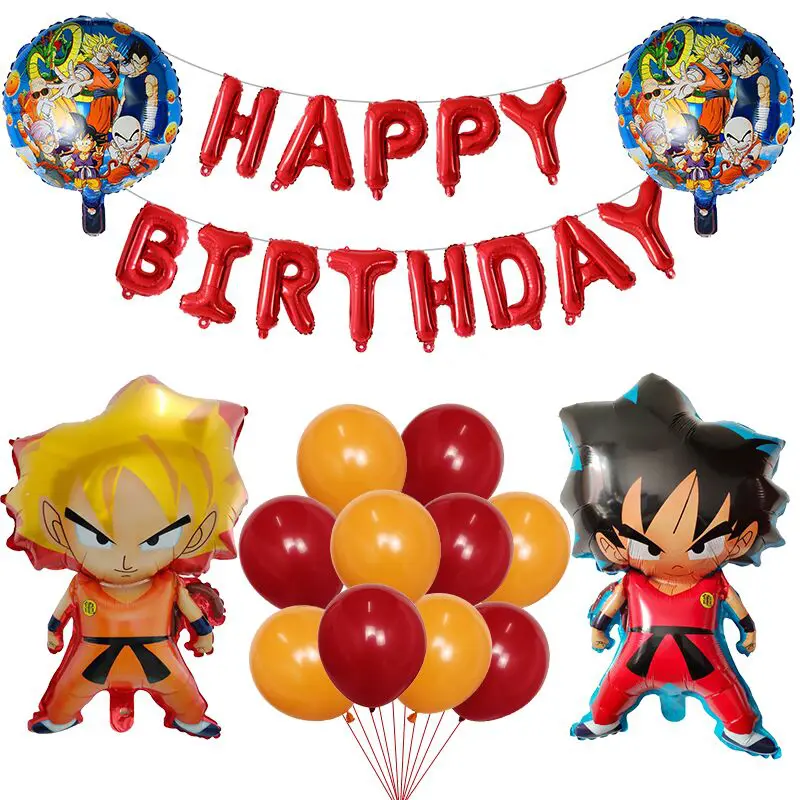 Dragon Ball – Different Characters Themed Happy Birthday Balloons Set (25+ Designs) Cosplay & Accessories