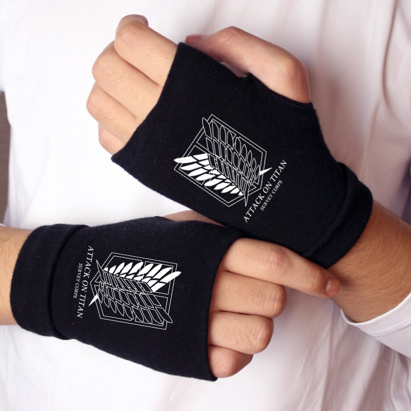 Attack on Titan – Survey Corps Themed Fingerless Gloves (3 Designs) Cosplay & Accessories