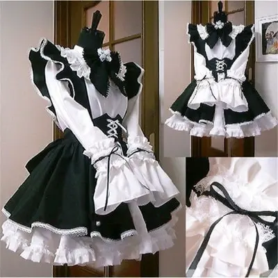 Re:Zero − Starting Life in Another World – Ram, and Rem Themed Maid Costume (2 Designs) Cosplay & Accessories