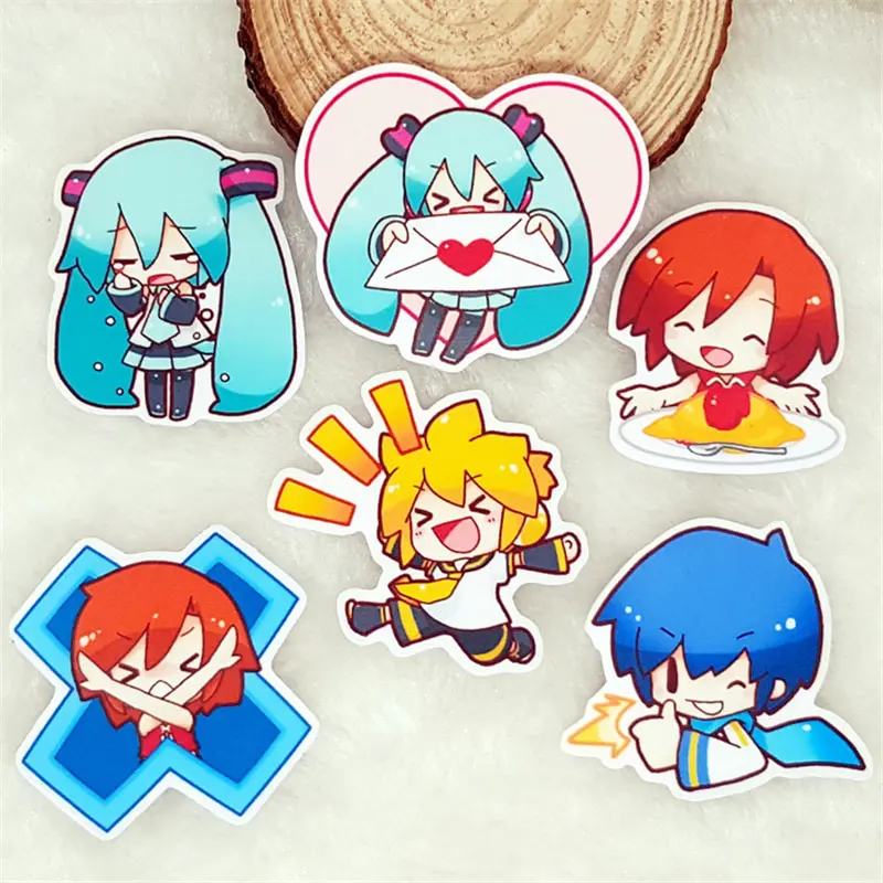 Different Cute Anime Girls Pack of Waterproof Stickers (40 Pieces) Posters