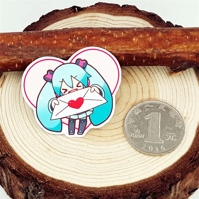 Different Cute Anime Girls Pack of Waterproof Stickers (40 Pieces) Posters