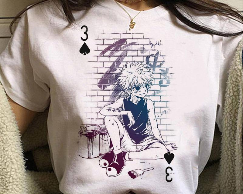 Kawaii Hunter X Hunter T Shirt Men Funny Summer Tops Cartoon HISOKA MOROW Graphic Tees Harajuku Unisex Anime Hot T-shirt Male