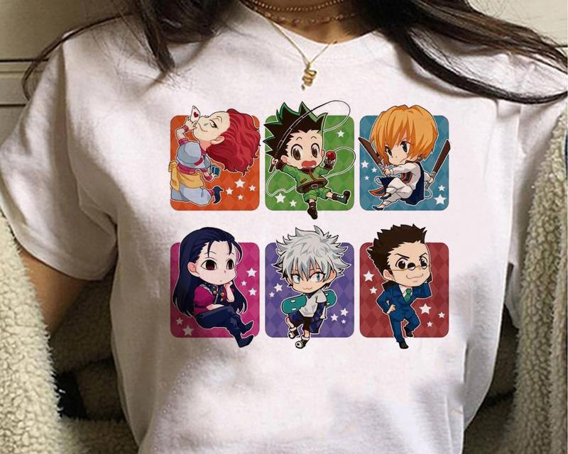 Kawaii Hunter X Hunter T Shirt Men Funny Summer Tops Cartoon HISOKA MOROW Graphic Tees Harajuku Unisex Anime Hot T-shirt Male